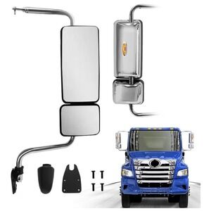 Chrome Door Mirror Signal Light Power Left Driver for 2011+ Hino 238 258 268 338